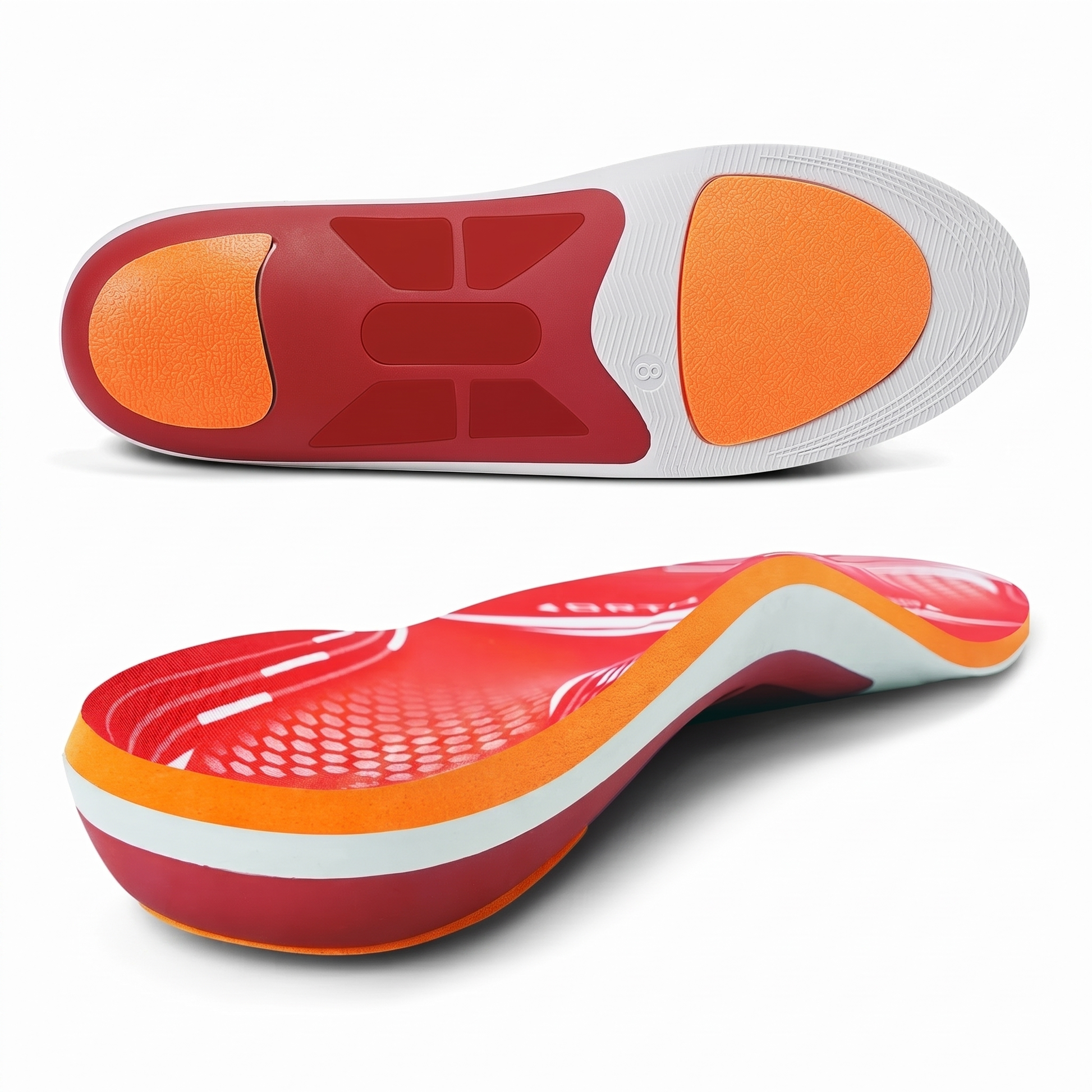 Underside grip pads and the semi-rigid support shell in profile